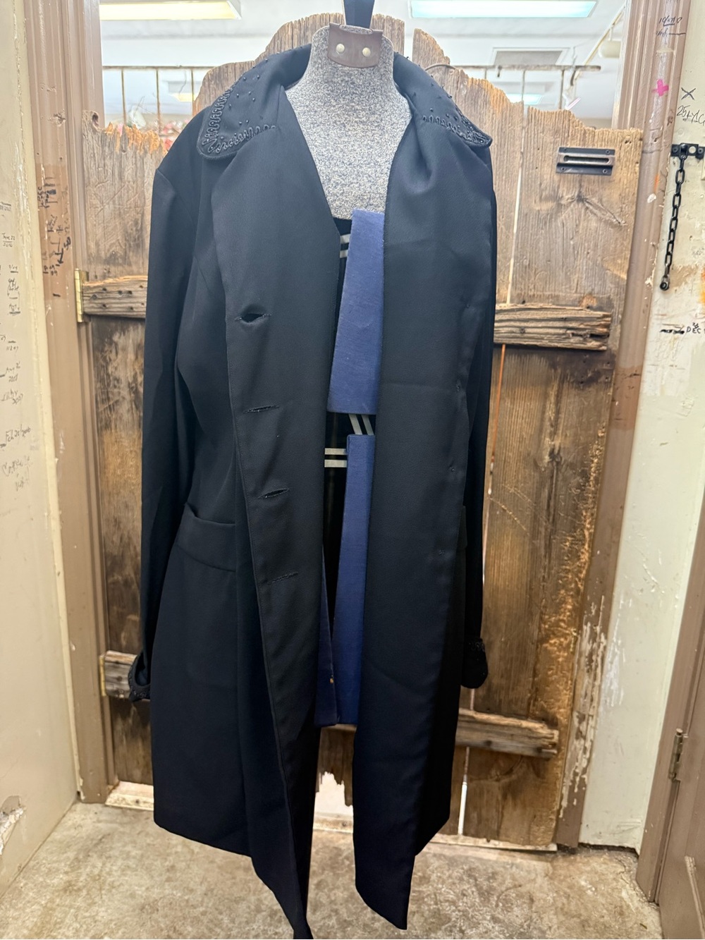 Sag Harbor Women's Black Long Blazer Coat